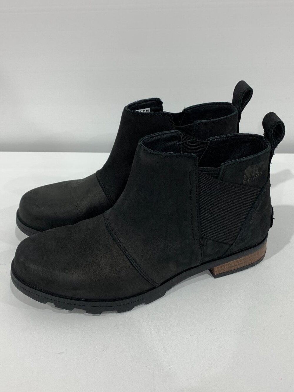 Sorel Emelie Chelsea Leather Ankle Boot Black Size US 8